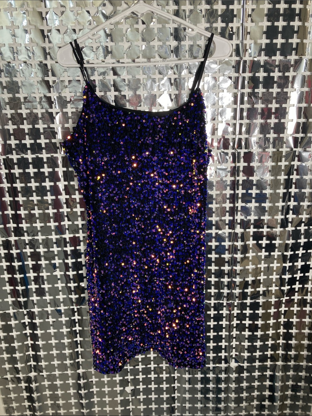 bp Iridescent Sequin Mini Dress in Deep Blue